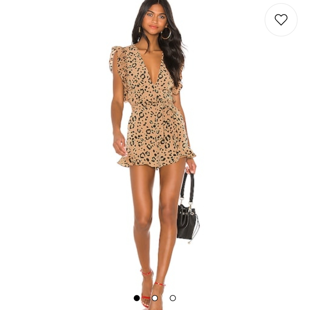 Lovers and friends animal print Jill ruffle romper